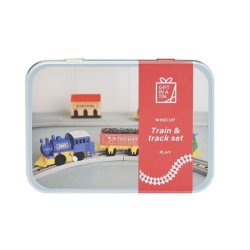 Train set in a Tin